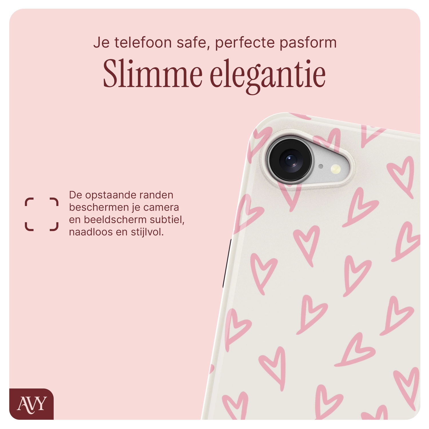 AVY Apple iPhone 17e / 16e MagSafe Hoesje met Koord 30CM Cupid Hearts afbeelding 6