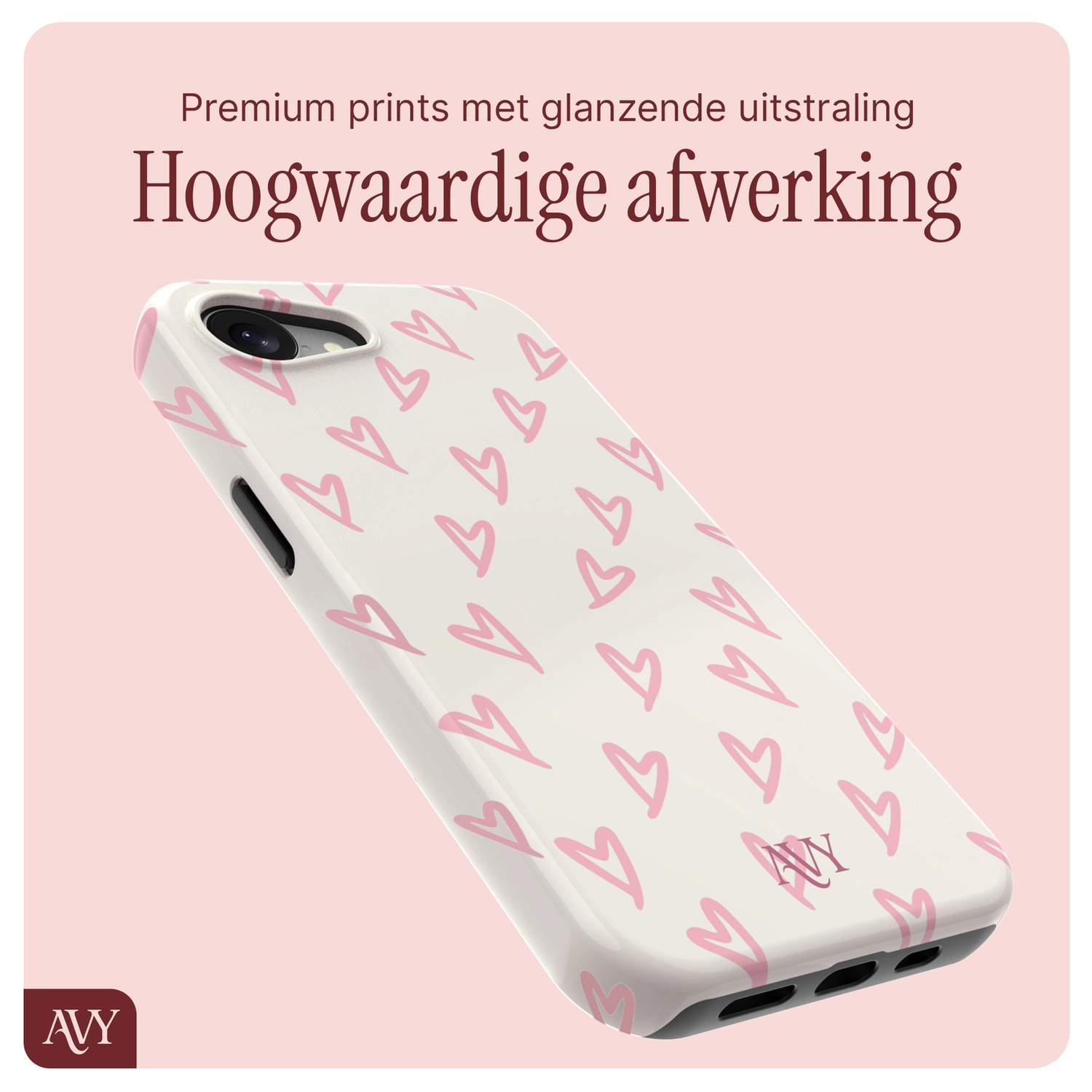 AVY Apple iPhone 17e / 16e MagSafe Hoesje met Koord 30CM Cupid Hearts afbeelding 7