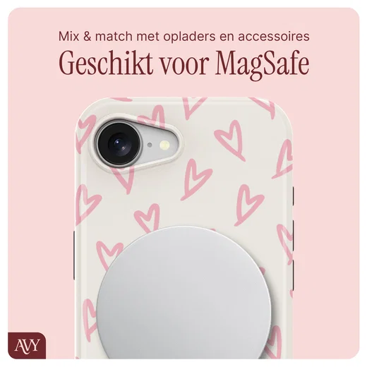 AVY Apple iPhone 17e / 16e MagSafe Hoesje met Koord 30CM Cupid Hearts afbeelding 8