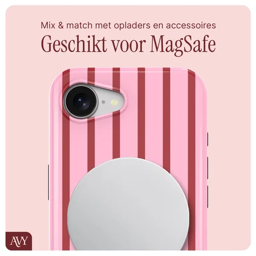 AVY Apple iPhone 17e / 16e MagSafe Hoesje met Koord 30CM Linea Hearts afbeelding 7