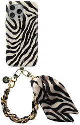 AVY Apple iPhone 14 Pro Max MagSafe Hoesje met Koord 32CM Serengeti Zebra afbeelding