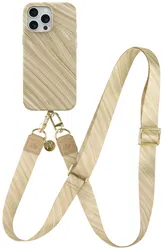 AVY Apple iPhone 13 Pro MagSafe Hoesje met Koord 130CM Aurum Gold afbeelding