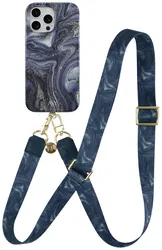 AVY Apple iPhone 13 Pro MagSafe Hoesje met Koord 130CM Obscura Blue afbeelding