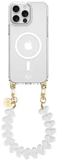 AVY Apple iPhone 13 Pro Max Hoesje met Koord & MagSafe 30CM Cupid White afbeelding 1