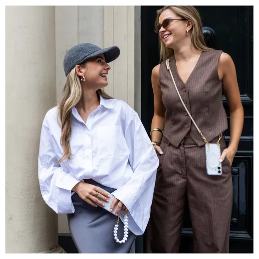 AVY Apple iPhone 13 Pro Max Hoesje met Koord & MagSafe 30CM Cupid White afbeelding 2