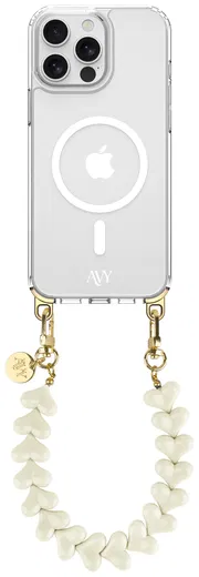 AVY Apple iPhone 13 Pro Max Hoesje met Koord & MagSafe 30CM Cupid Beige afbeelding 1