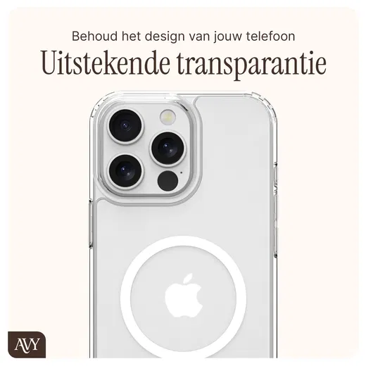 AVY Apple iPhone 13 Pro Max Hoesje met Koord & MagSafe 30CM Cupid Beige afbeelding 7