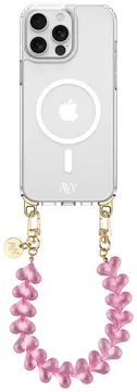 AVY Apple iPhone 13 Pro Max Hoesje met Koord & MagSafe 30CM Cupid Clear Pink