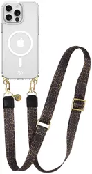 AVY Apple iPhone 13 Pro Max Hoesje met Koord & MagSafe 130CM Panthera Chic afbeelding