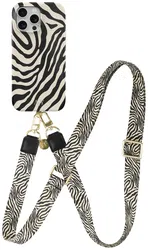 AVY Apple iPhone 13 Pro Max MagSafe Hoesje met Koord 130CM Serengeti Zebra afbeelding