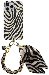AVY Apple iPhone 13 Pro Max MagSafe Hoesje met Koord 32CM Serengeti Zebra afbeelding