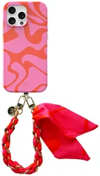 AVY Apple iPhone 13 Pro Max MagSafe Hoesje met Koord 32CM Rosé Twist afbeelding