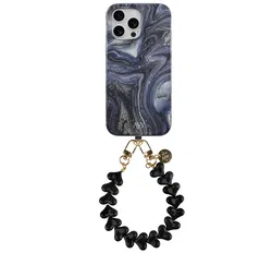 AVY Apple iPhone 12 Pro Max MagSafe Hoesje met Koord 30CM Marmer Hearts afbeelding