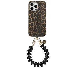 AVY Apple iPhone 12 Pro Max MagSafe Hoesje met Koord 30CM Panther Hearts afbeelding