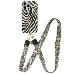 AVY Apple iPhone 12 Pro Max MagSafe Hoesje met Koord 130CM Serengeti Zebra afbeelding