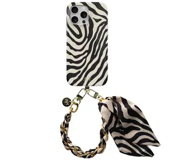 AVY Apple iPhone 12 Pro Max MagSafe Hoesje met Koord 32CM Serengeti Zebra afbeelding