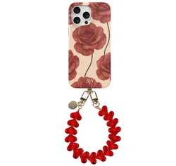 AVY Apple iPhone 12 Pro Max MagSafe Hoesje met Koord 30CM Hearts & Roses afbeelding
