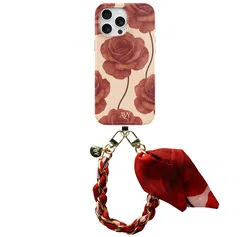 AVY Apple iPhone 12 Pro Max MagSafe Hoesje met Koord 32CM Botanique Roses afbeelding