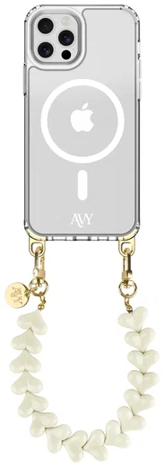 AVY Apple iPhone 12 / 12 Pro Hoesje met Koord & MagSafe 30CM Cupid Beige afbeelding 1