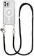 AVY Apple iPhone 12 / 12 Pro Hoesje met Koord & MagSafe 130CM Tressé Black afbeelding 1