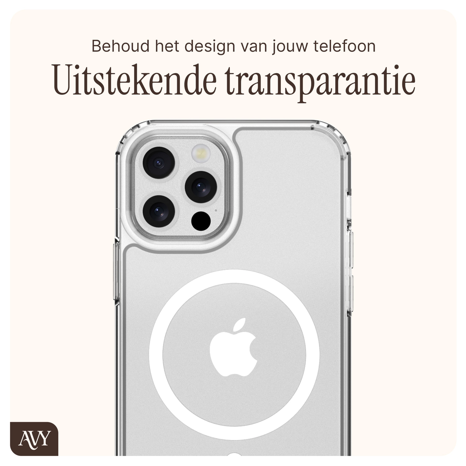 AVY Apple iPhone 12 / 12 Pro Hoesje met Koord & MagSafe 130CM Tressé Black afbeelding 6