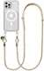 AVY Apple iPhone 12 / 12 Pro Hoesje met Koord & MagSafe 130CM Tressé Beige afbeelding 1