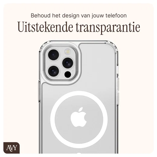 AVY Apple iPhone 12 / 12 Pro Hoesje met Koord & MagSafe 130CM Tressé Beige afbeelding 7