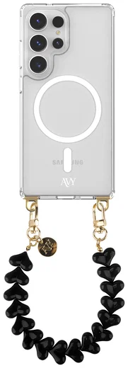 AVY Samsung Galaxy S25 Ultra Hoesje met Koord & MagSafe 30CM Cupid Black afbeelding 1