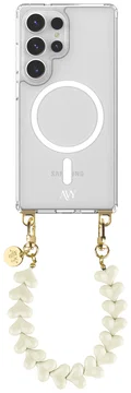 AVY Samsung Galaxy S25 Ultra Hoesje met Koord & MagSafe 30CM Cupid Beige
