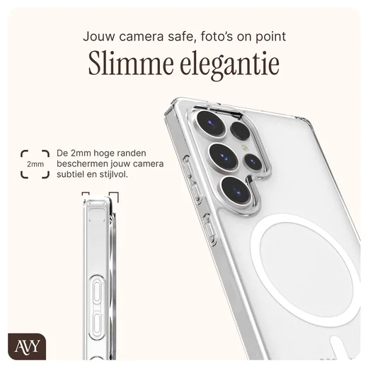 AVY Samsung Galaxy S25 Ultra Hoesje met Koord & MagSafe 130CM Tressé Black afbeelding 5