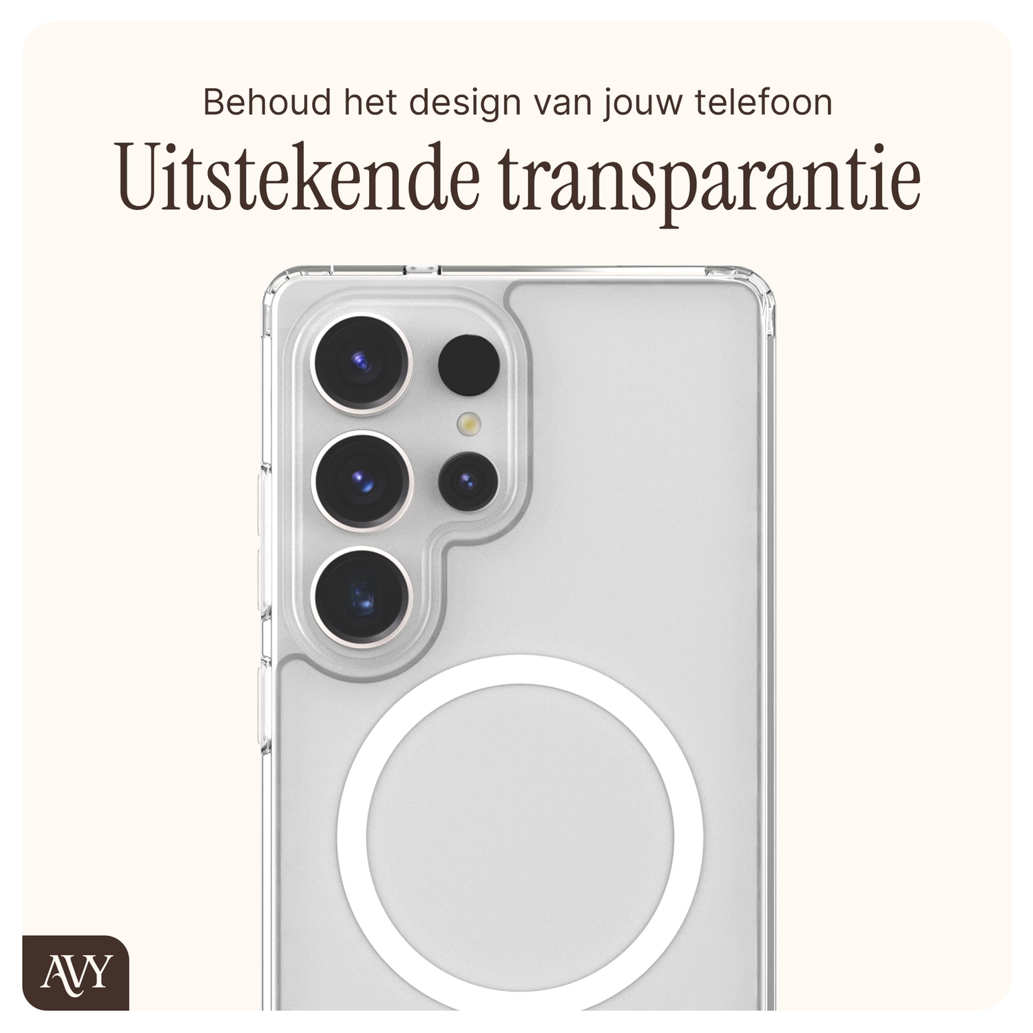 AVY Samsung Galaxy S25 Ultra Hoesje met Koord & MagSafe 120CM Aurum Lien Long afbeelding 6