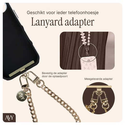 AVY Samsung Galaxy S25 Ultra Hoesje met Koord & MagSafe 120CM Aurum Lien Long afbeelding 9
