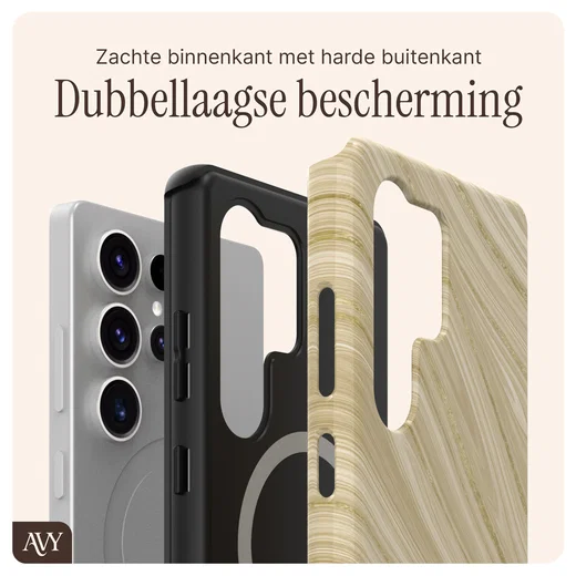 AVY Samsung Galaxy S25 Ultra MagSafe Hoesje met Koord 30CM Aurum Lien afbeelding 7