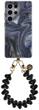 AVY Samsung Galaxy S25 Ultra MagSafe Hoesje met Koord 30CM Marmer Hearts