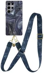 AVY Samsung Galaxy S25 Ultra MagSafe Hoesje met Koord 130CM Obscura Blue afbeelding