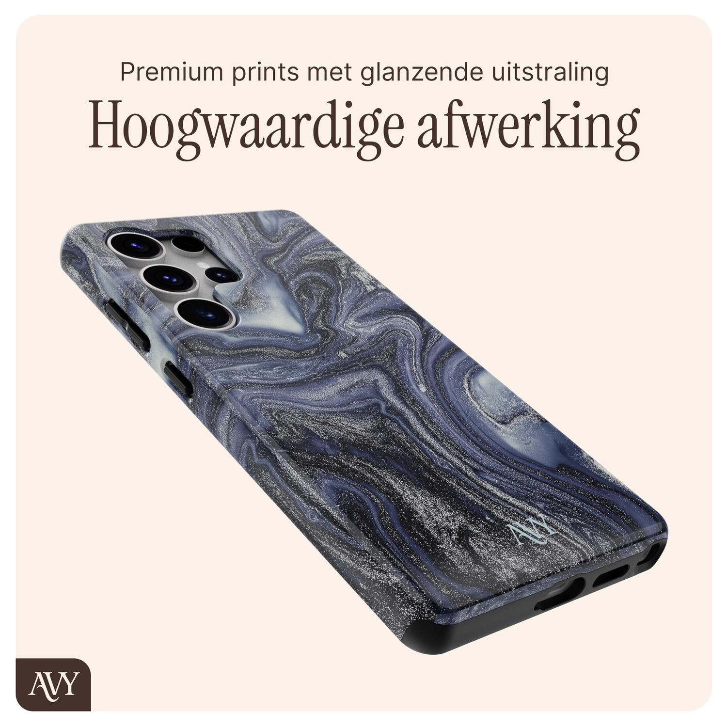AVY Samsung Galaxy S25 Ultra MagSafe Hoesje met Koord (32CM) Obscura Blue afbeelding 9