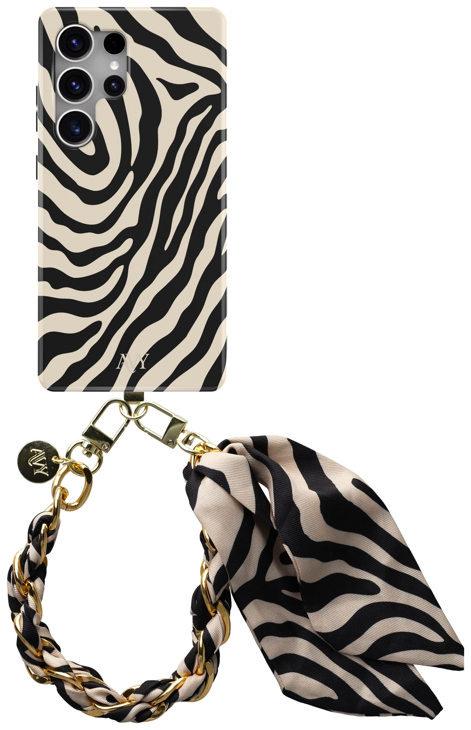 AVY Samsung Galaxy S25 Ultra MagSafe Hoesje met Koord (32CM) Serengeti Zebra afbeelding 1