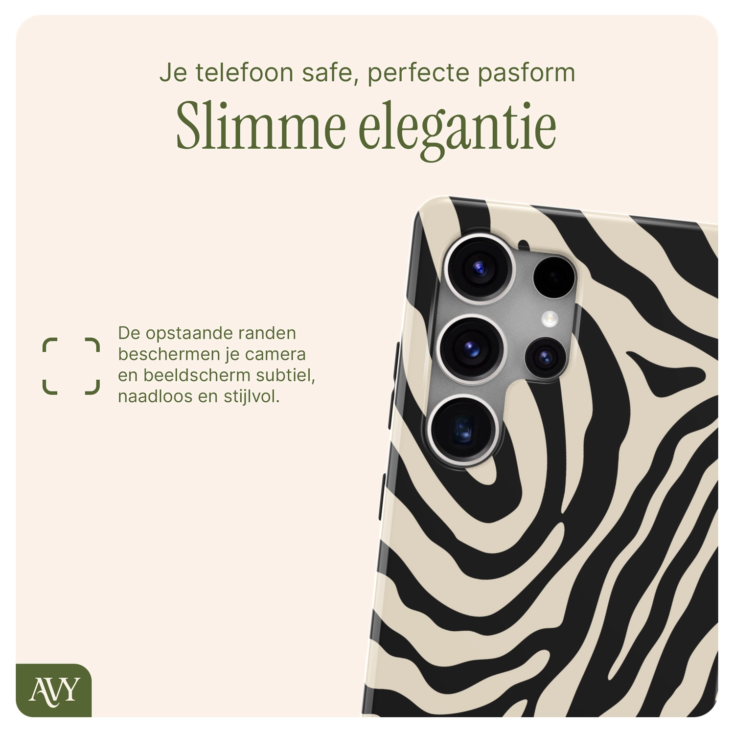 AVY Samsung Galaxy S25 Ultra MagSafe Hoesje met Koord (32CM) Serengeti Zebra afbeelding 6