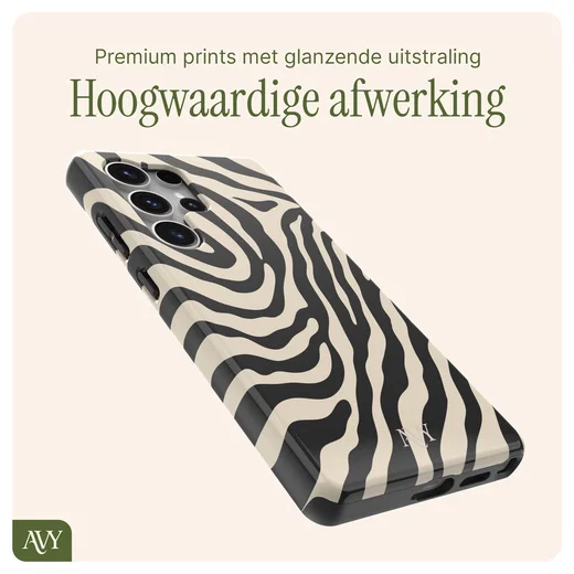 AVY Samsung Galaxy S25 Ultra MagSafe Hoesje met Koord (32CM) Serengeti Zebra afbeelding 9