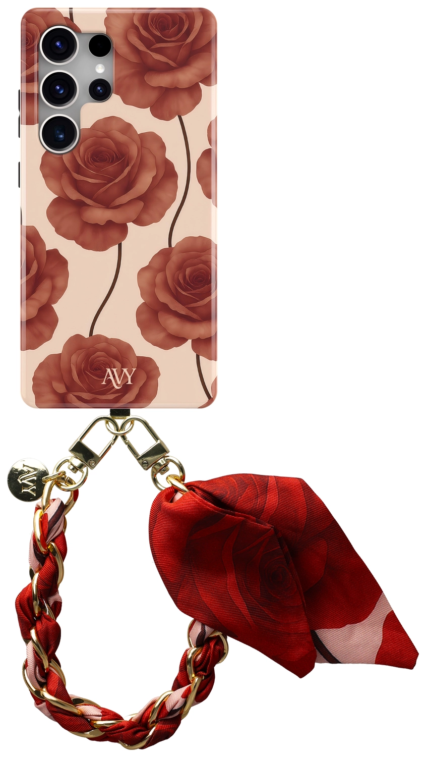 AVY Samsung Galaxy S25 Ultra MagSafe Hoesje met Koord (32CM) Botanique Roses afbeelding 1
