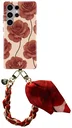 AVY Samsung Galaxy S25 Ultra MagSafe Hoesje met Koord (32CM) Botanique Roses