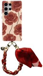 AVY Samsung Galaxy S25 Ultra MagSafe Hoesje met Koord (32CM) Botanique Roses afbeelding