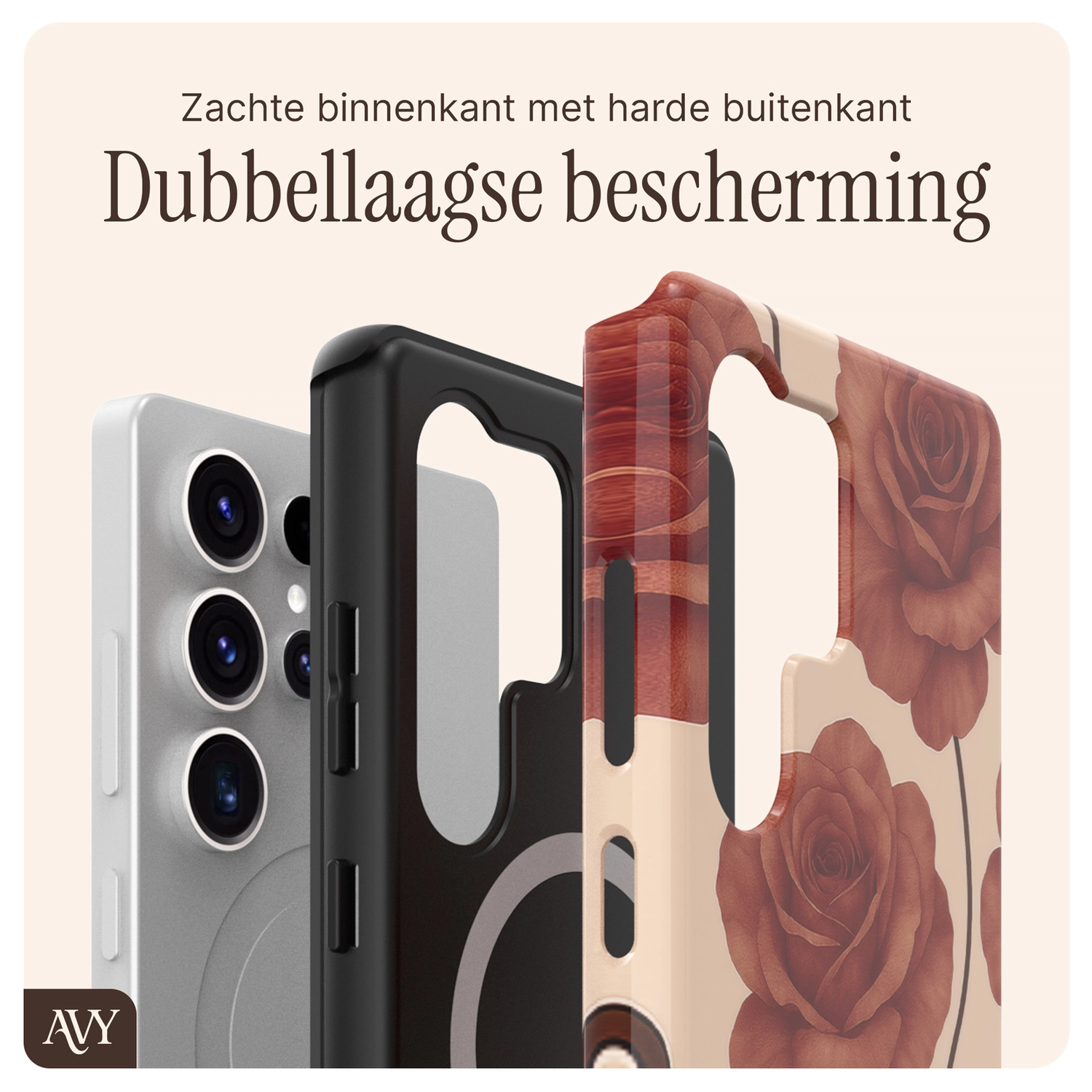 AVY Samsung Galaxy S25 Ultra MagSafe Hoesje met Koord (32CM) Botanique Roses afbeelding 7