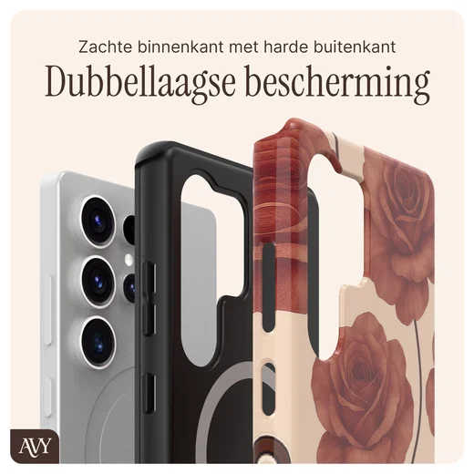 AVY Samsung Galaxy S25 Ultra MagSafe Hoesje met Koord (32CM) Botanique Roses afbeelding 7