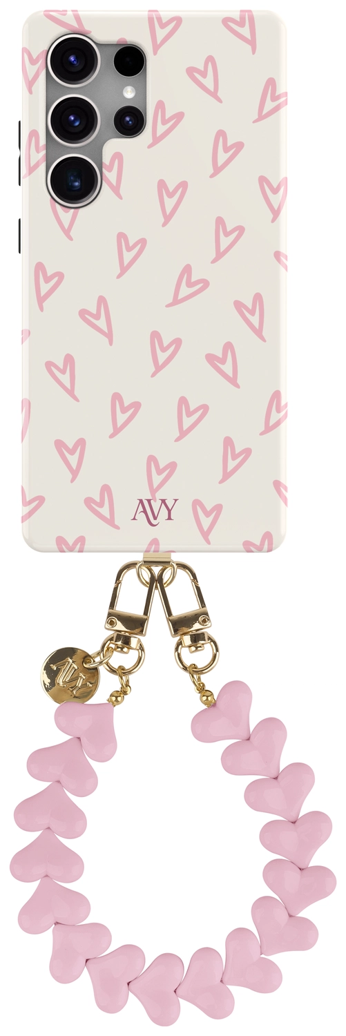 AVY Samsung Galaxy S25 Ultra MagSafe Hoesje met Koord 30CM Cupid Hearts afbeelding 1
