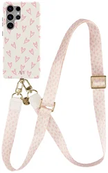 AVY Samsung Galaxy S25 Ultra MagSafe Hoesje met Koord 130CM Cupid Blush afbeelding