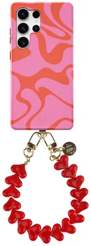 AVY Samsung Galaxy S25 Ultra MagSafe Hoesje met Koord 30CM Rose Hearts