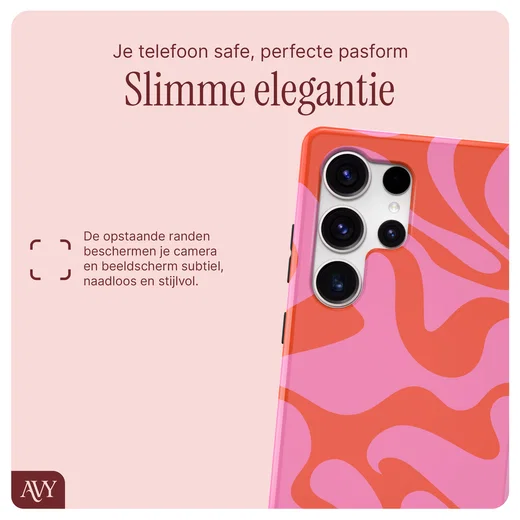 AVY Samsung Galaxy S25 Ultra MagSafe Hoesje met Koord 30CM Rose Hearts afbeelding 6