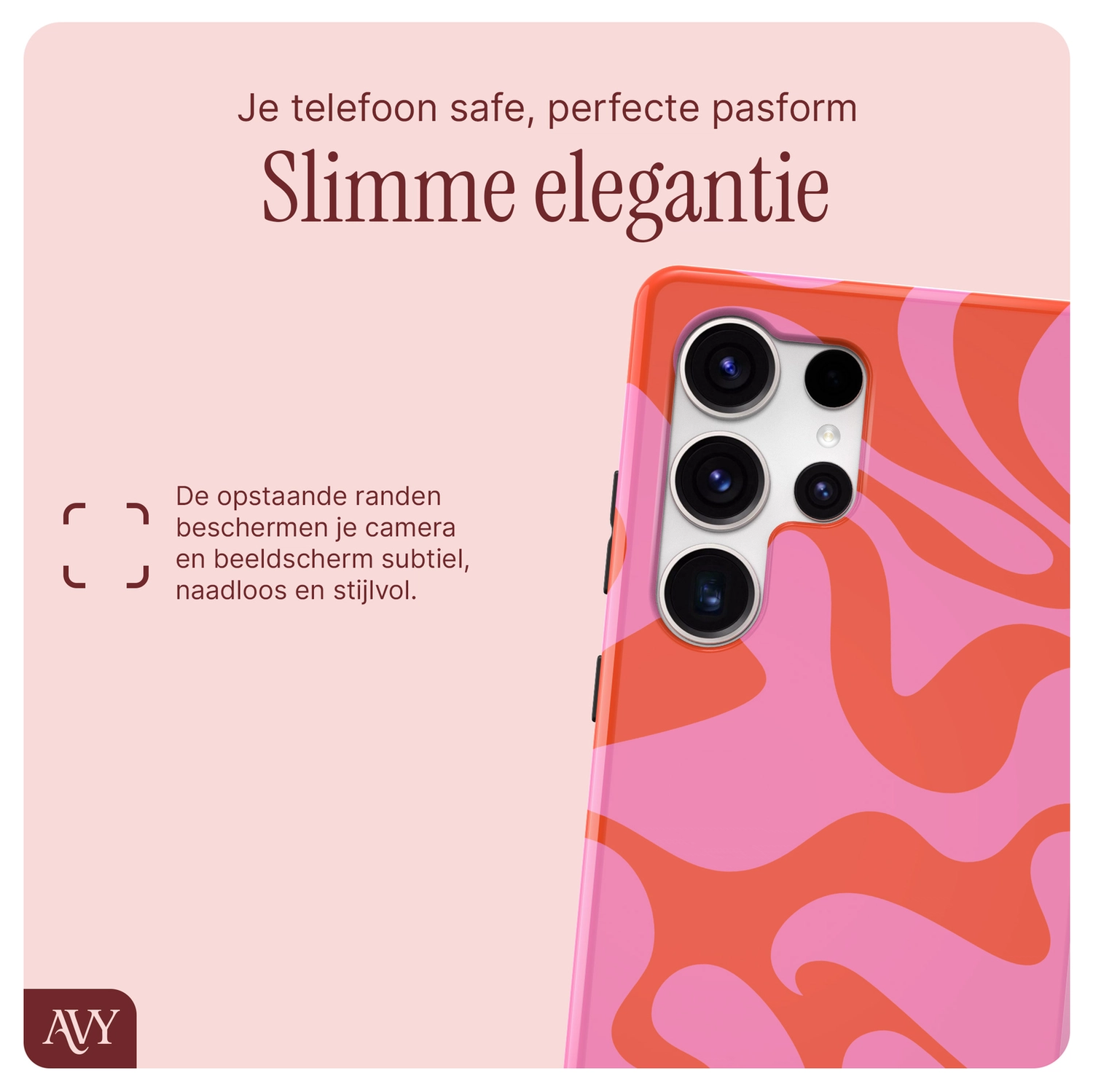 AVY Samsung Galaxy S25 Ultra MagSafe Hoesje met Koord (32CM)  Rosé Twist afbeelding 6