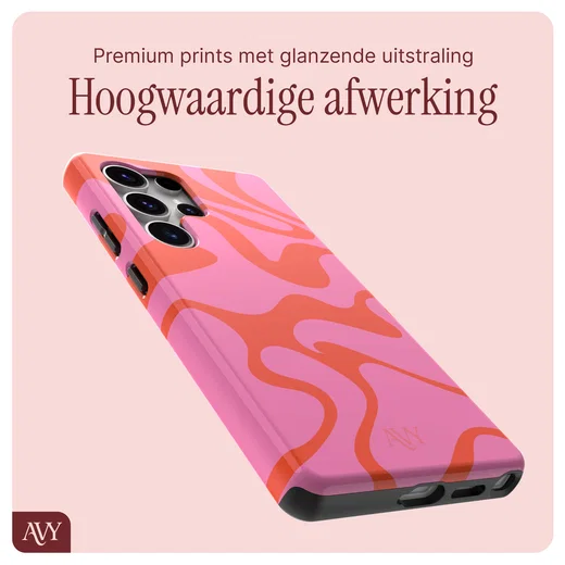 AVY Samsung Galaxy S25 Ultra MagSafe Hoesje met Koord (32CM)  Rosé Twist afbeelding 7